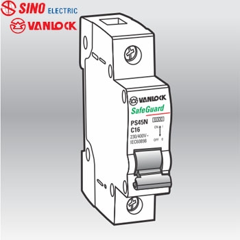 Cầu Dao MCB 1P 4.5kA dòng định mức 6-63A Vanlock (Sino)