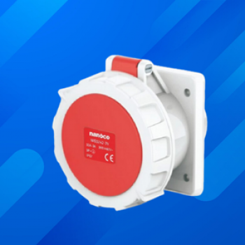 Ổ CẮM CÔNG NGHIỆP LẮP ÂM THẲNG  NANOCO IP44