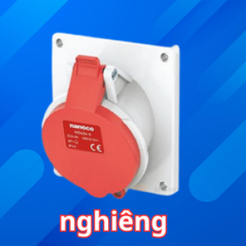 Ổ CẮM CÔNG NGHIỆP LẮP ÂM NGHIÊNG  NANOCO IP44