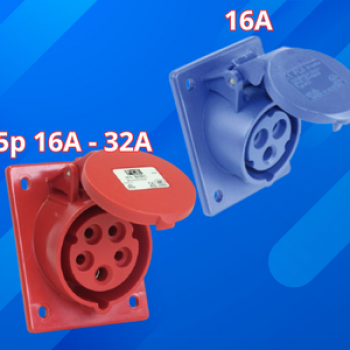 Ổ CẮM ÂM NGHIÊNG CÔNG NGHIỆP IP44 PCE