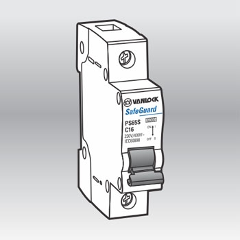 Cầu Dao MCB 1P 6kA dòng định mức 6-63A Vanlock (Sino)