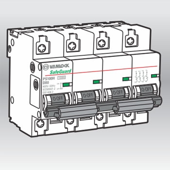 Cầu Dao MCB 4P 10kA dòng định mức 80-100-125A Vanlock