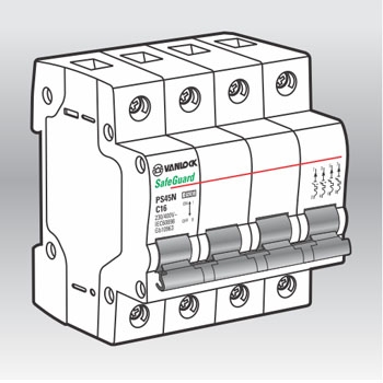 Cầu Dao MCB 4P 4.5kA dòng định mức 6-63A Vanlock (Sino)