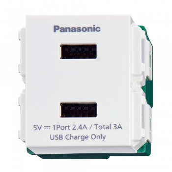 Ổ cắm 2 cổng USB Type A và C Panasonic dòng Wide Series WEF11821W